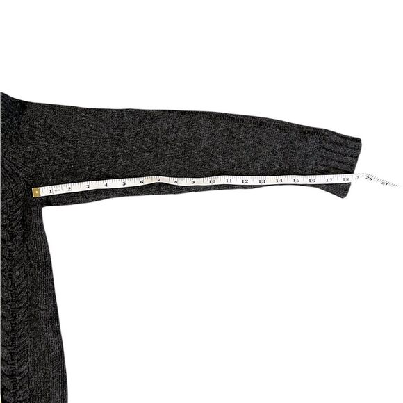 Woolrich Shawl Neck Cardigan Wool Blend Cable Knit Gray Womens Small - Picture 4 of 6